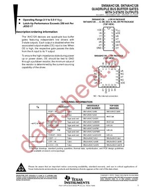 SN74AHC126NSRG4 datasheet  